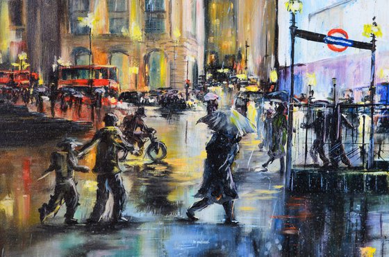 Contemporary wall art ''Piccadilly Circus''