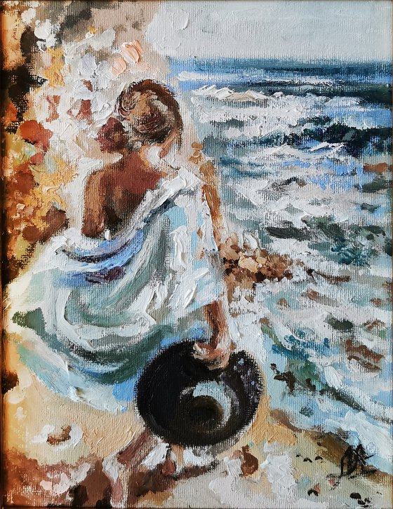 "My riviera", Sea women painting