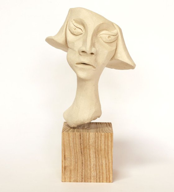 Paloma: ceramic portrait sculpture