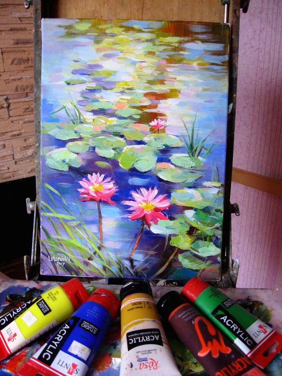 Sketch water lilies