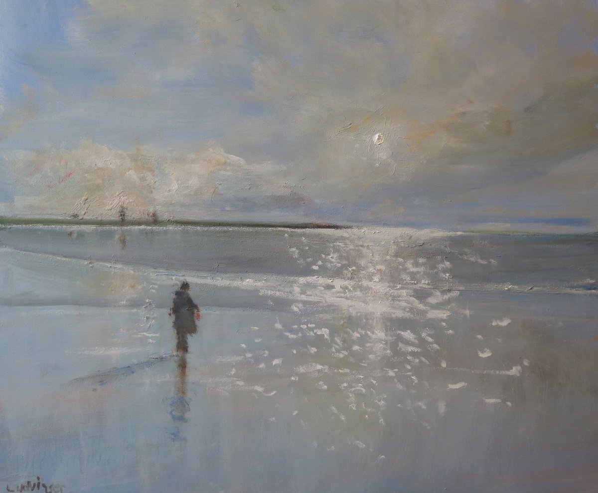 The Shimmer Of Sunlight On The Sea By Malcolm Ludvigsen, 24 X 20, Artwork For Sale On Artfinder