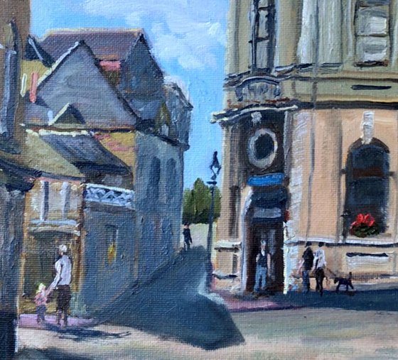 Georgian Margate, Buildings in the Old Town. Oil Painting