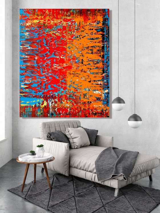 A Million Dreams  - XL LARGE,  ABSTRACT ART – EXPRESSIONS OF ENERGY AND LIGHT. READY TO HANG!