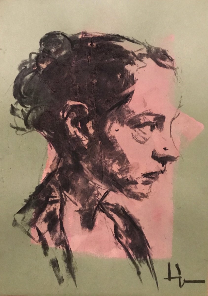 Expressive Charcoal Drawing , Kika By Dominique Deve, 8 X 11, Artwork For Sale On Artfinder