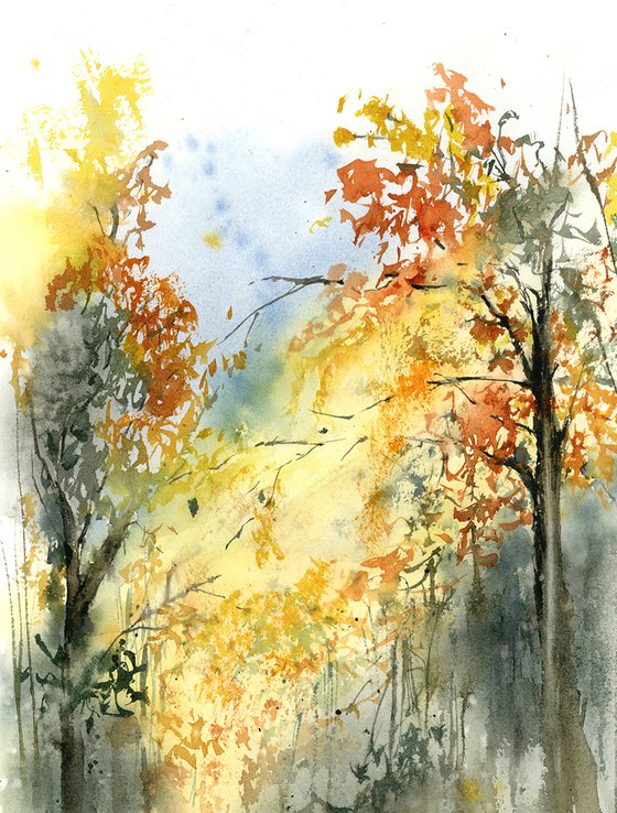 Forest (2 of 2) - Original Watercolor Painting