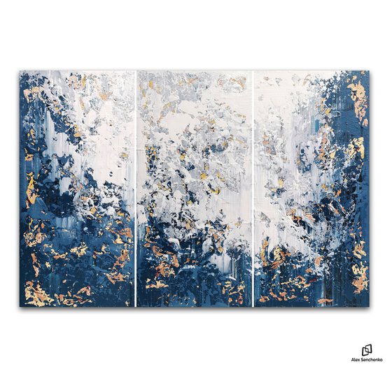 150x100cm. / Abstract triptych / Abstract 2281