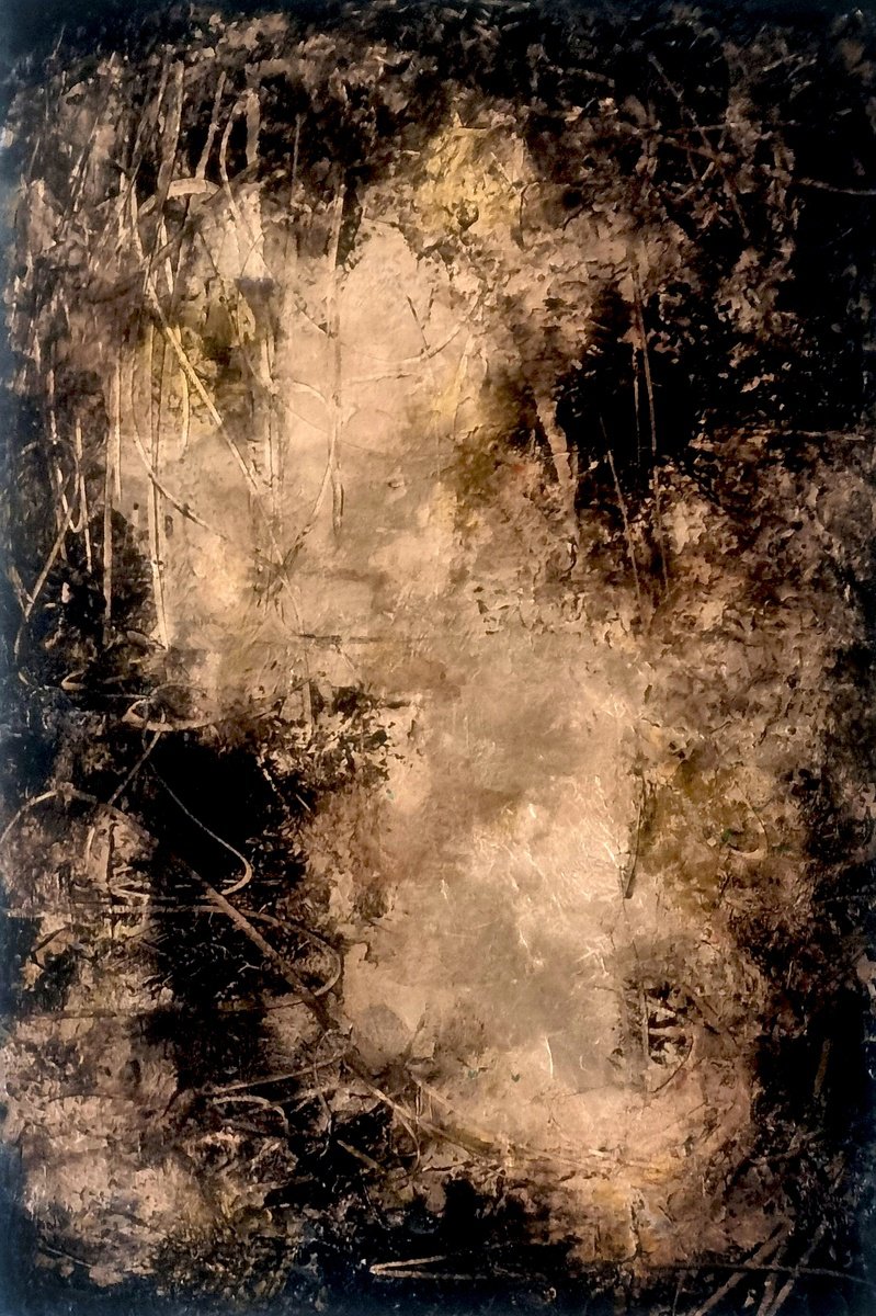 Abstract Acrylic Painting By Davina Nicholas, 24 X 35, Shadows, Original Artwork