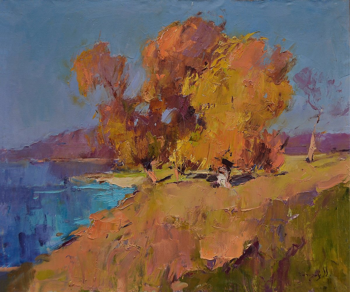 Beach Tisza By Alexander Shandor, 31 X 28, Artwork For Sale On Artfinder