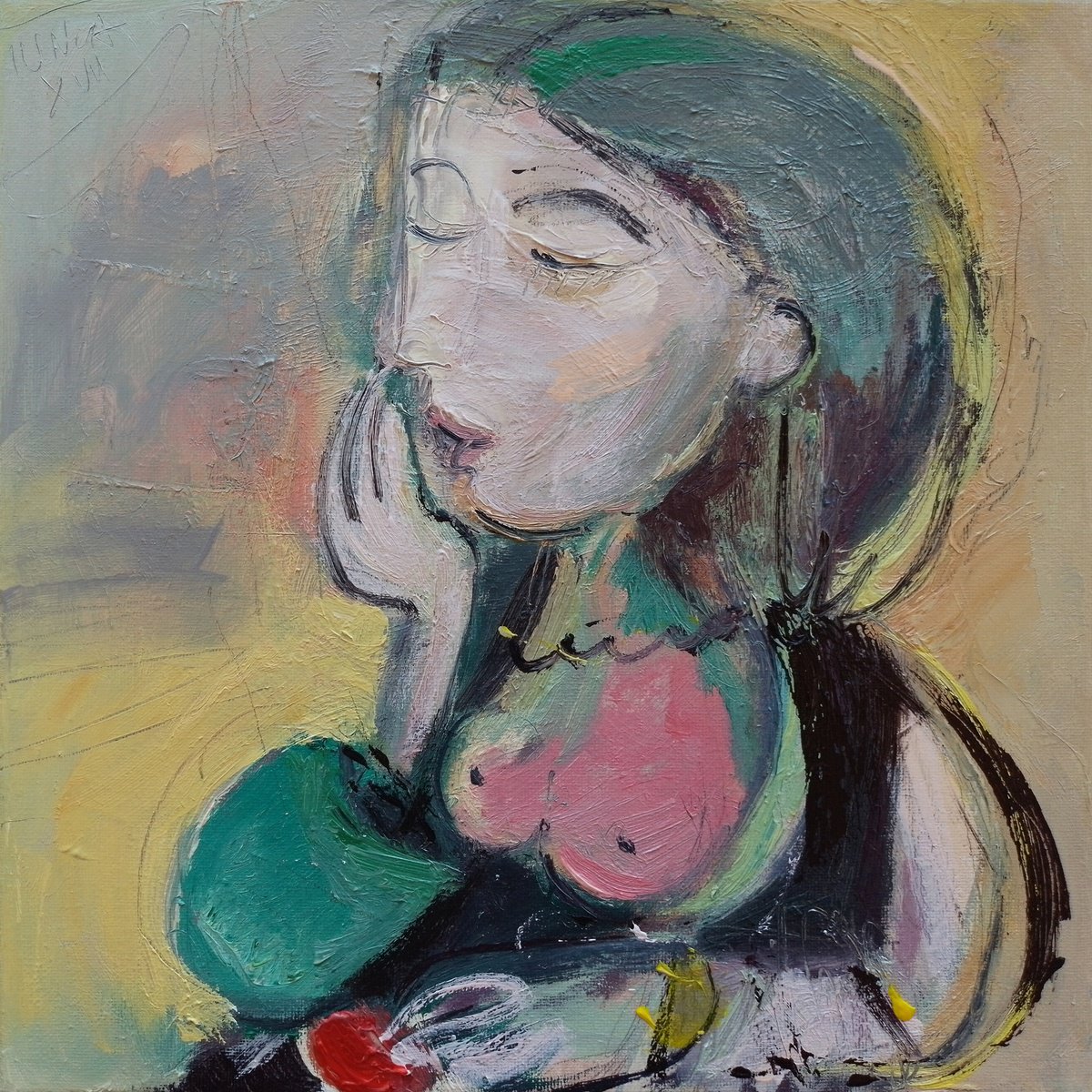 Wondering (Inspired By Picasso) By Catalin Ilinca, 12 X 12, Artwork For Sale On Artfinder
