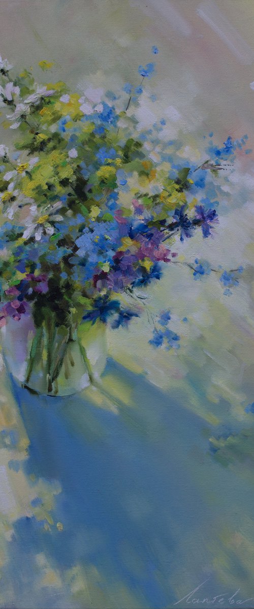 Blue flowers by Olha Laptieva