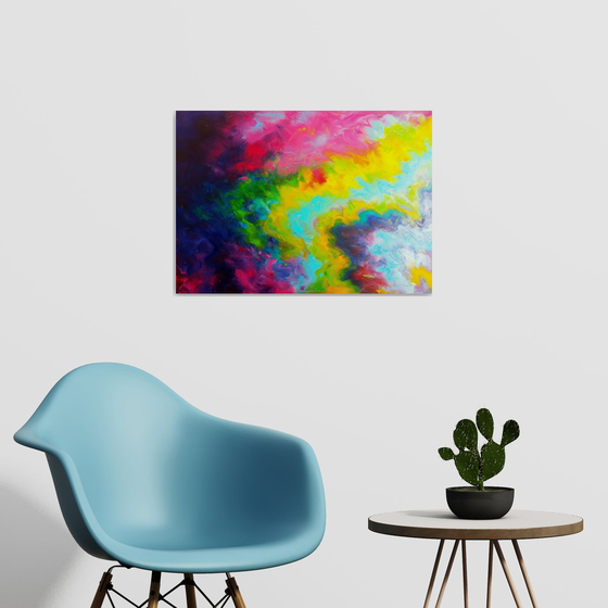 Abstract bright Rainbow Waves