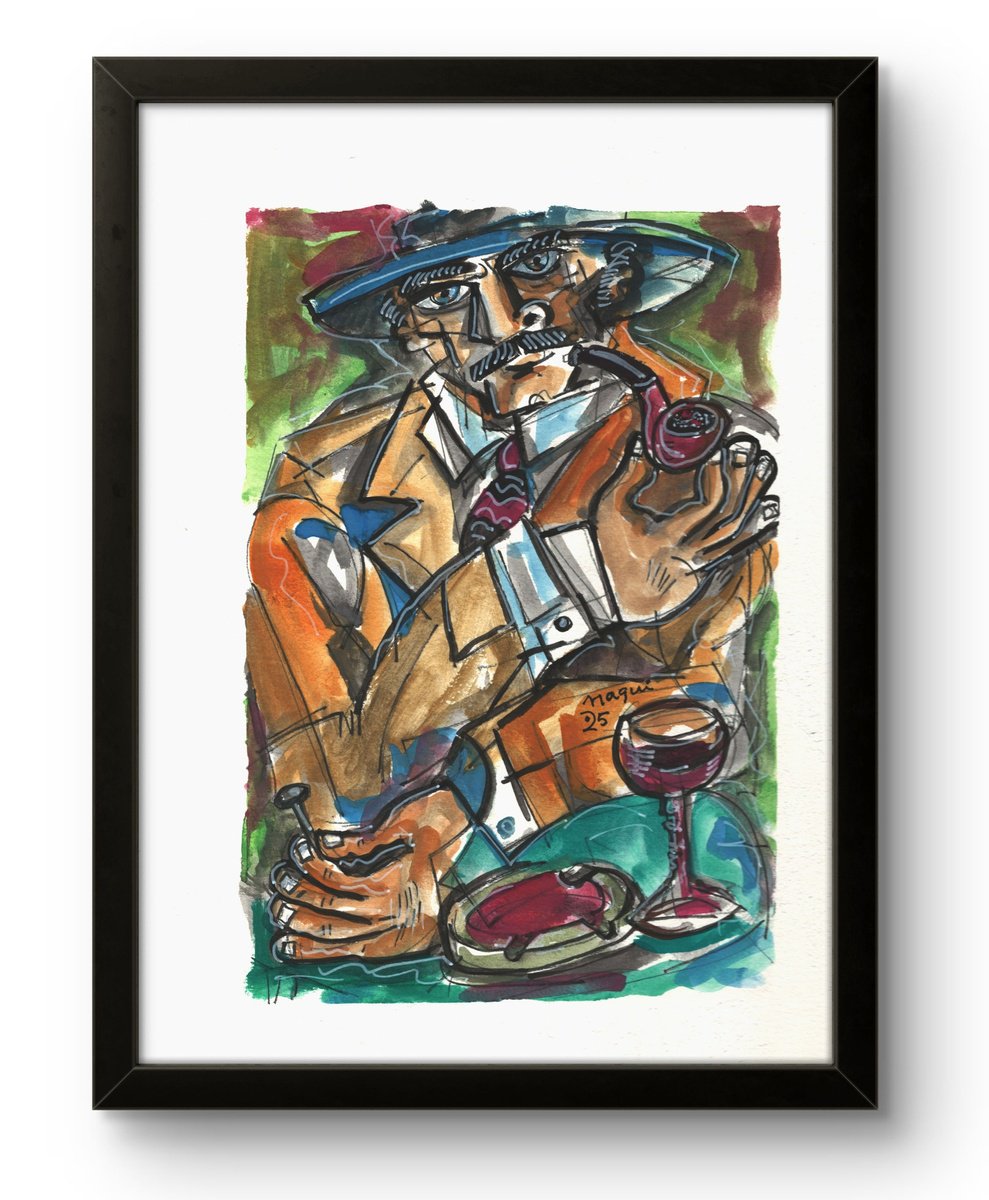 Man with pipe by Nagui