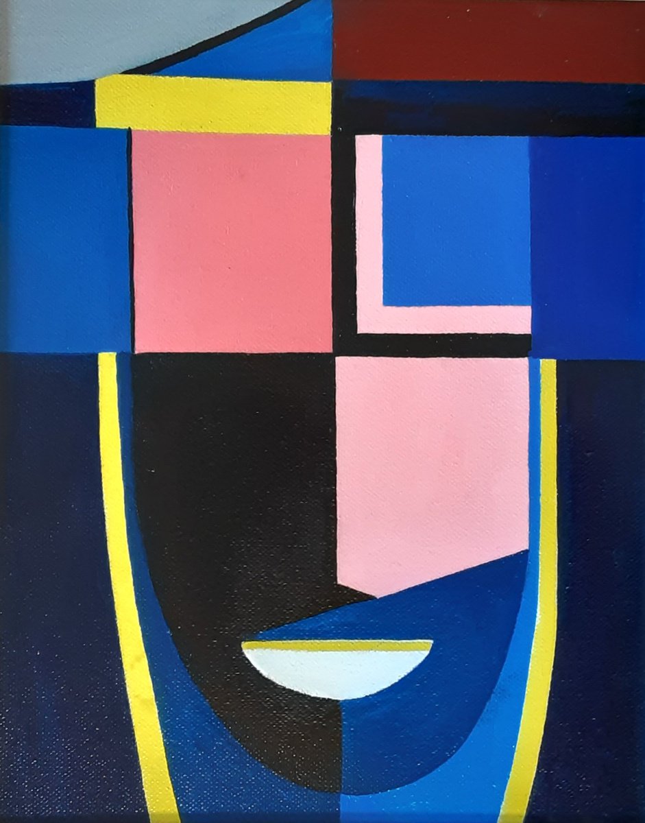 Organic Portrait Oil Painting By Paul Heron, 13 X 15", Head Study, Original Artwork