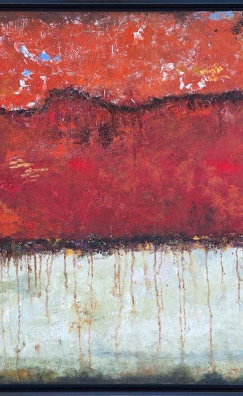 Old Wall. Original oil painting with frame by Anastasia Antia