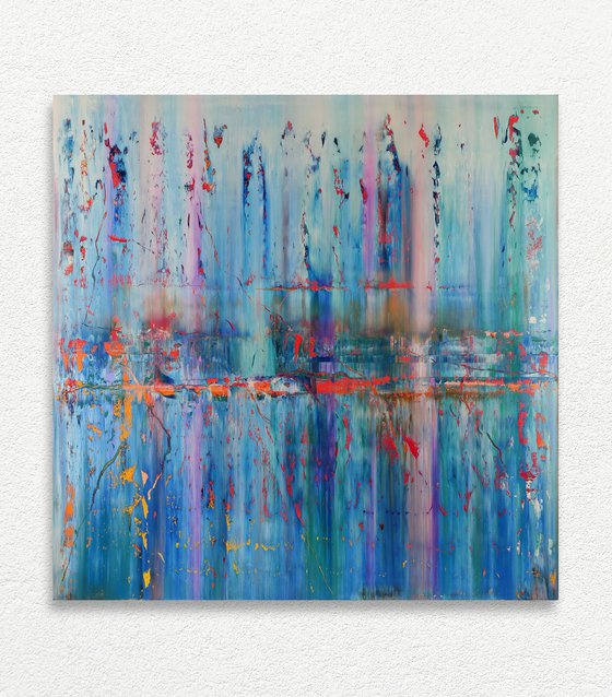100x100 cm Original abstract painting Abstract landscape