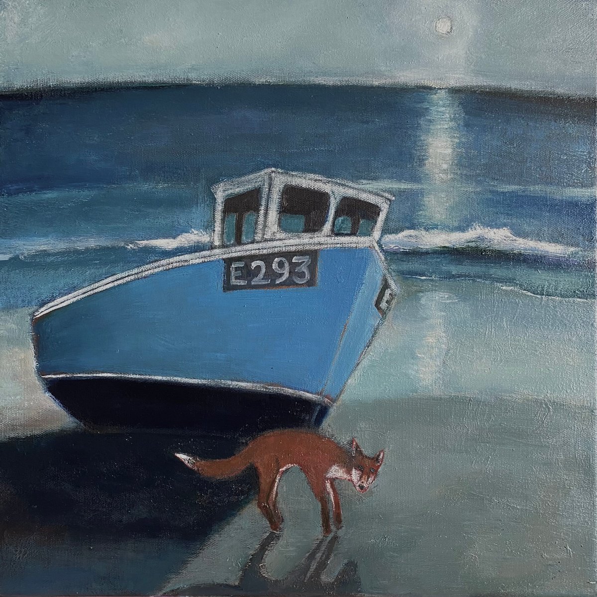 The Fox on the Beach at Dusk by Nigel Sharman