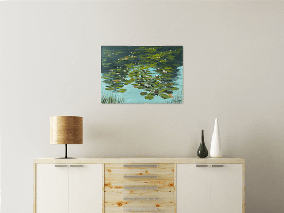 Water Lilies on the Quiet Pond