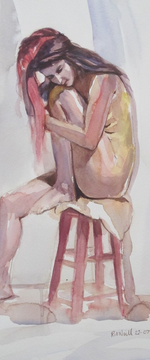 Seated female nude by Rory O’Neill