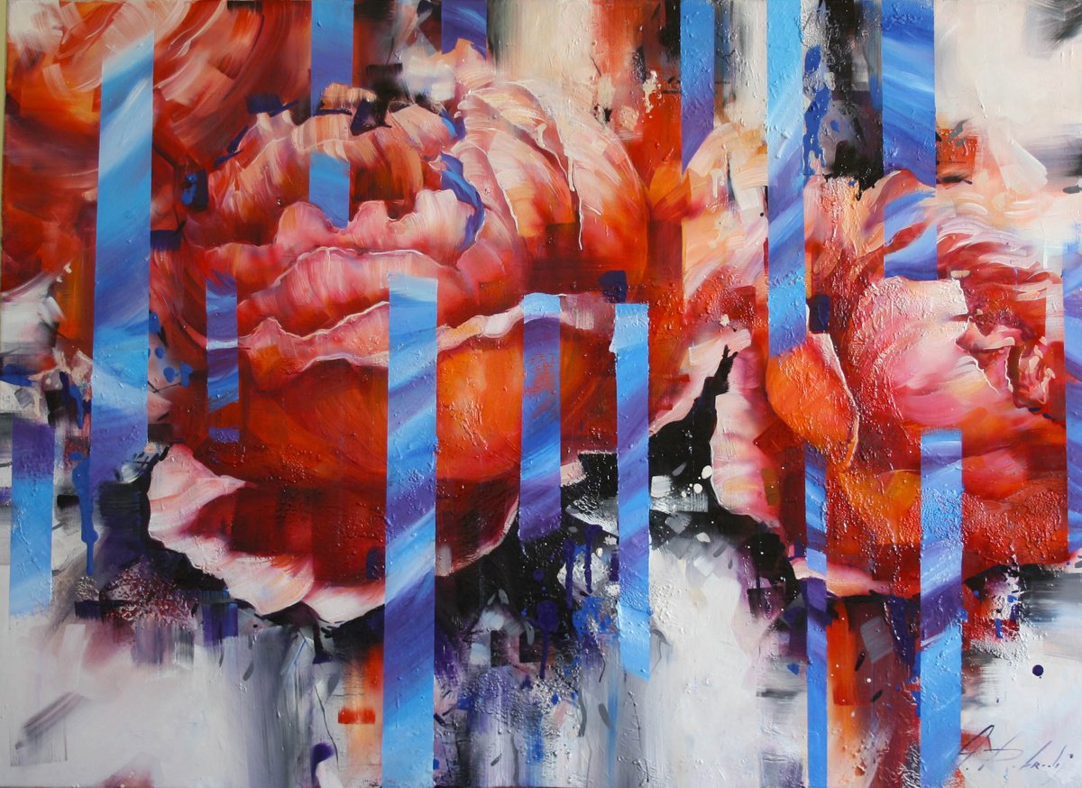 Impressionistic Botanical Oil Painting By Alexandr Dobrodiy, 43 X 31, ????? 2W., Original Artwork