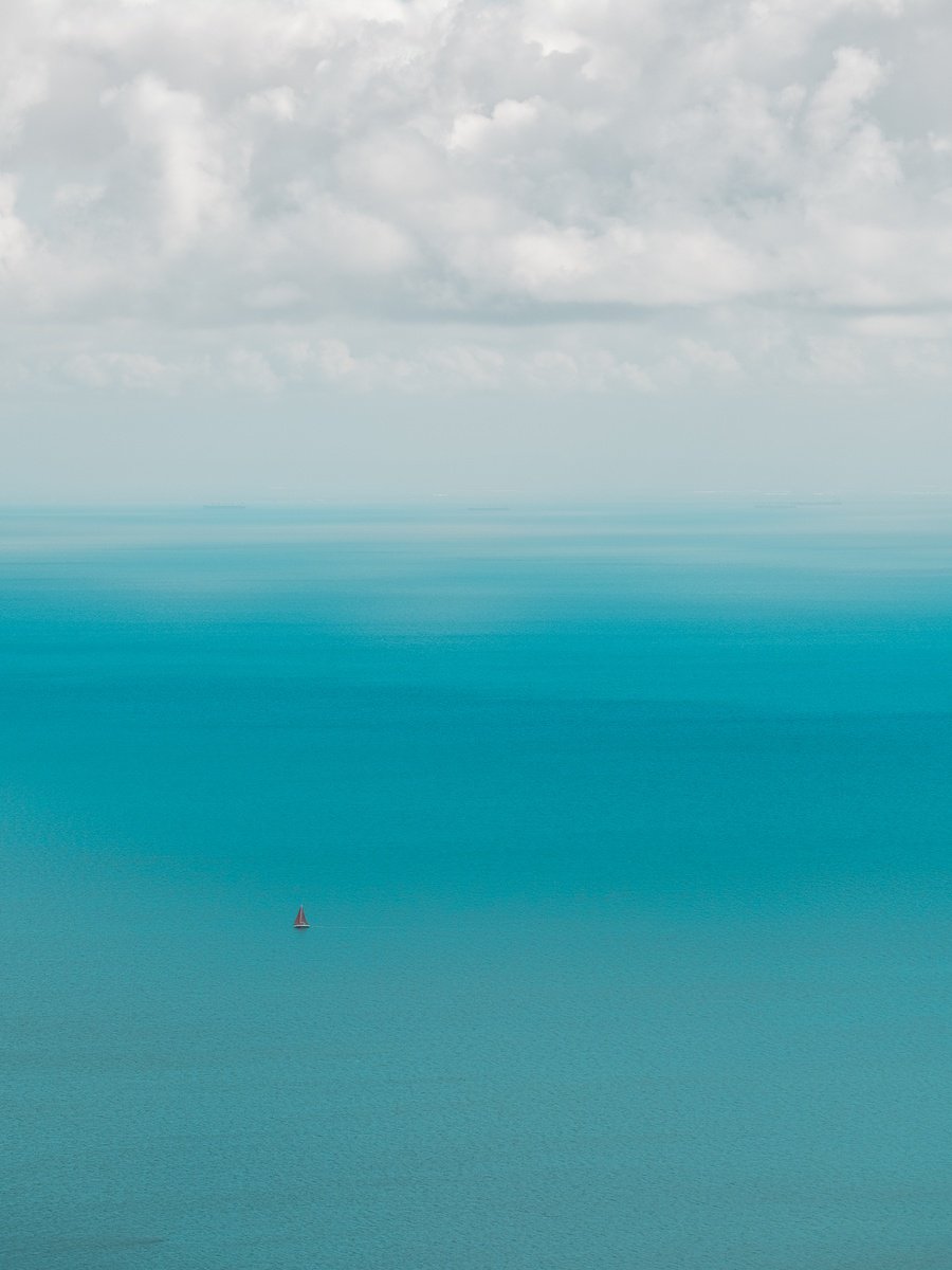 Photorealistic Cityscapes Photograph By Nick Psomiadis, 35 X 47", Aqua Firmament, Original Artwork