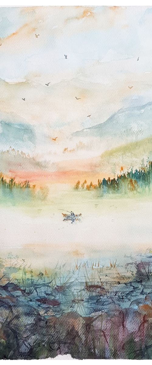 A Lonely Boat by Yulia Schuster