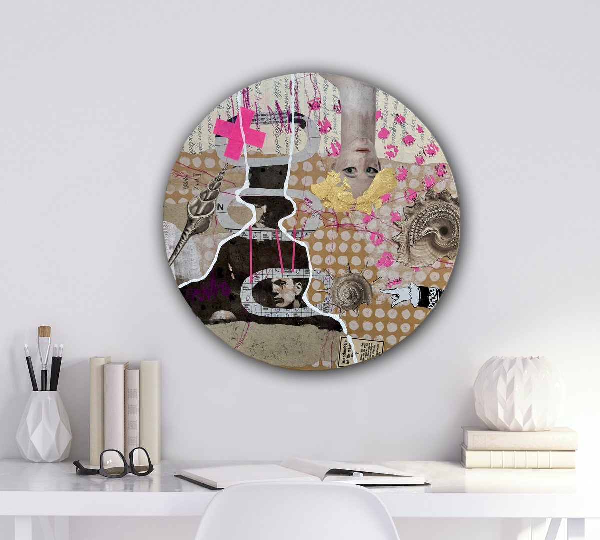 Illustrative Portrait Painting By Marita Tobner, 12 X 12", I Don