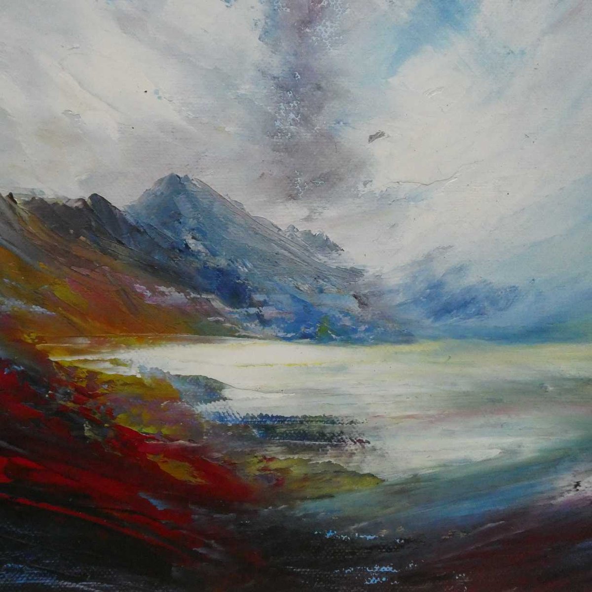 Impressionistic Landscape Oil Painting By Oconnart, 10 X 10", Loch Nevis, Scotland, Original Artwork