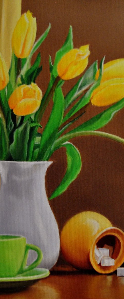 Flowers and a Cup of Tea by Simona Tsvetkova