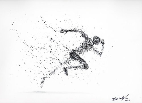 Running man ---- Black by Maurizio Puglisi