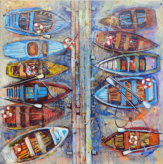 Multicolored Boats.