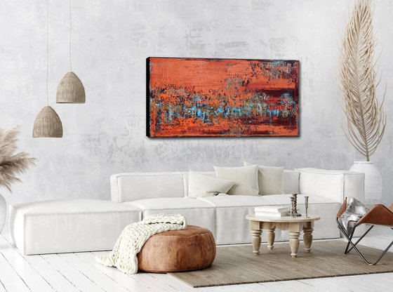 HOT SUMMER DAY - 160 x 80 CM - TEXTURED ACRYLIC PAINTING ON CANVAS