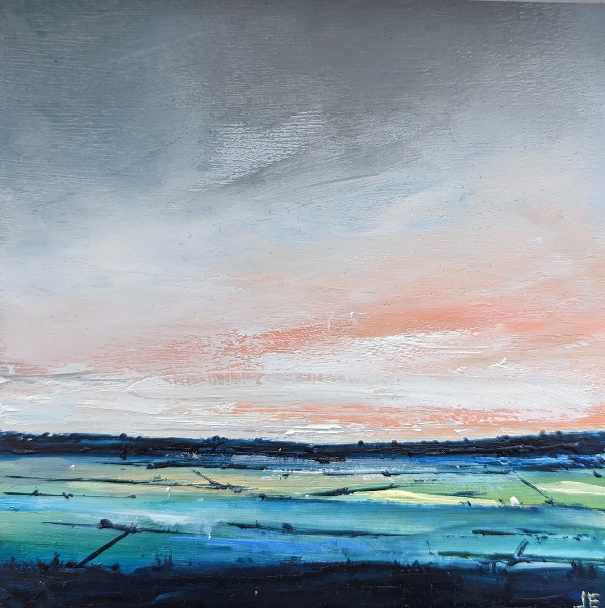 Miniature Abstract Chilterns Landscape #17 by Jo Earl