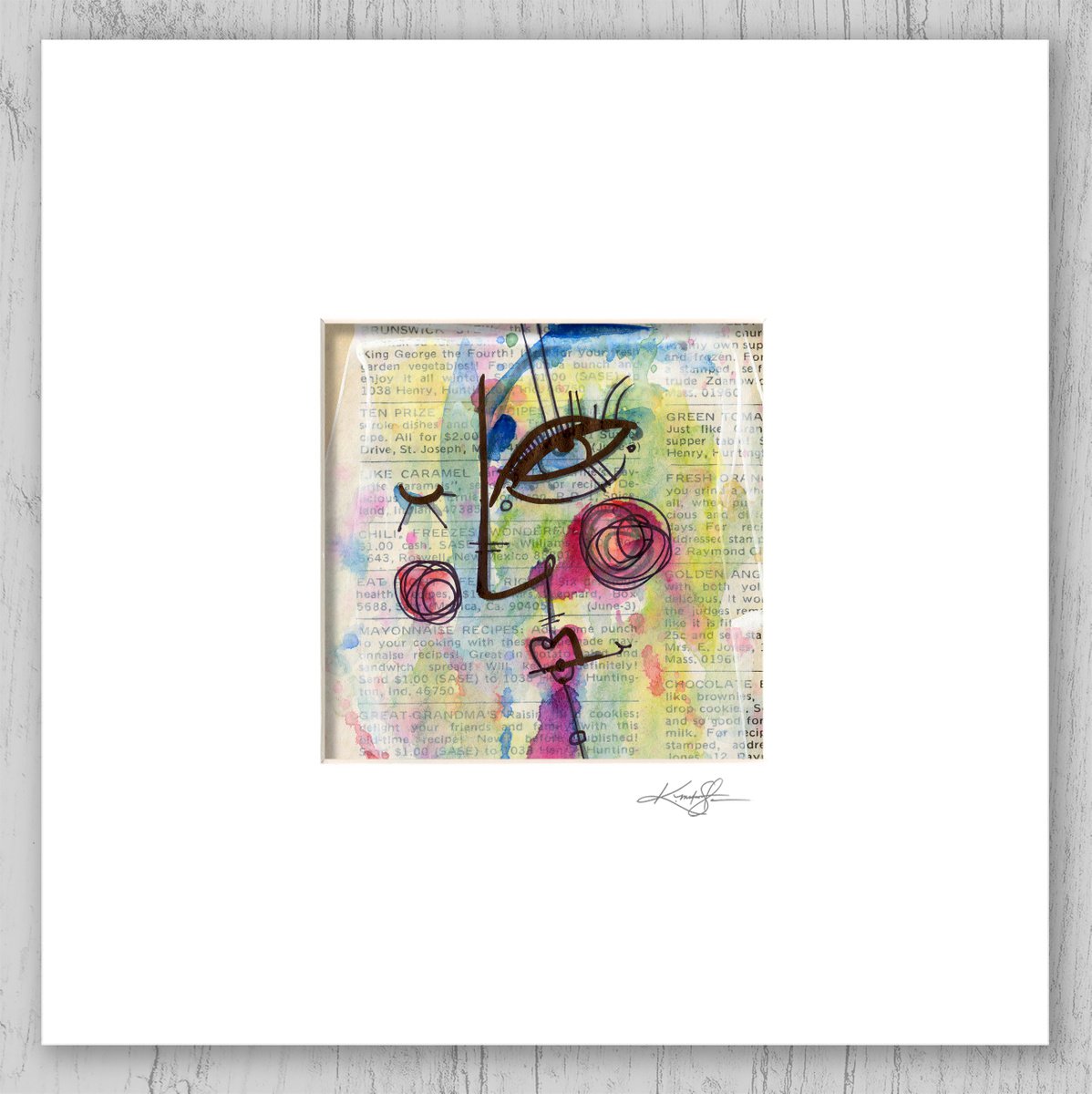 Funky Face Tootsie 11 - Abstract Art by Kathy Morton Stanion by Kathy Morton Stanion