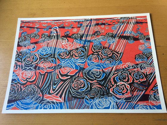 IN ROSES Artist Hand Cycle Contemporary Drawing