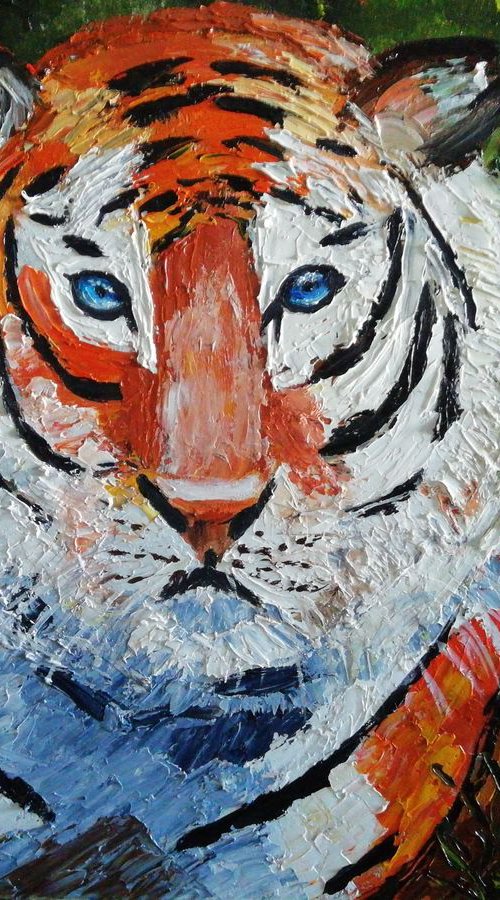 Thoughtful tiger by Nataliia Plakhotnyk