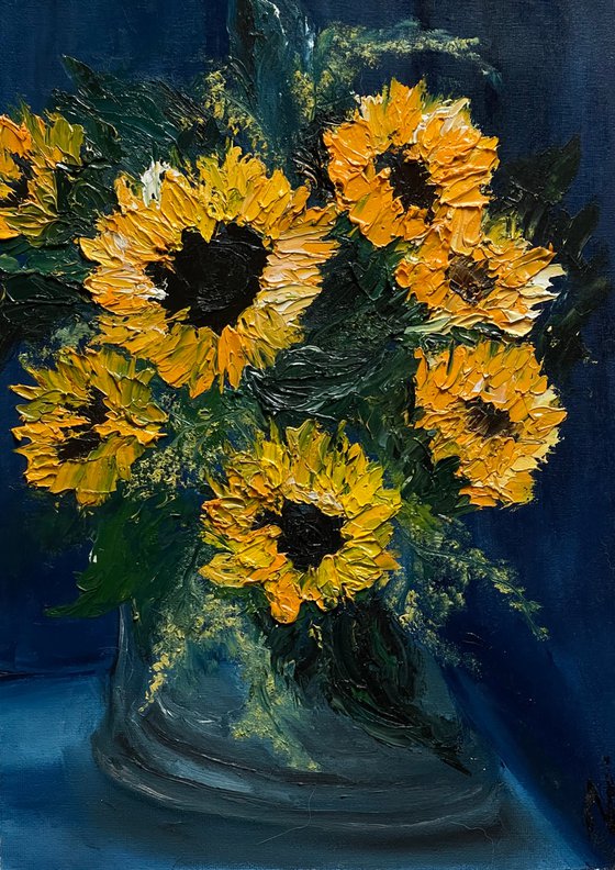 SUNFLOWERS, 30X42 CM