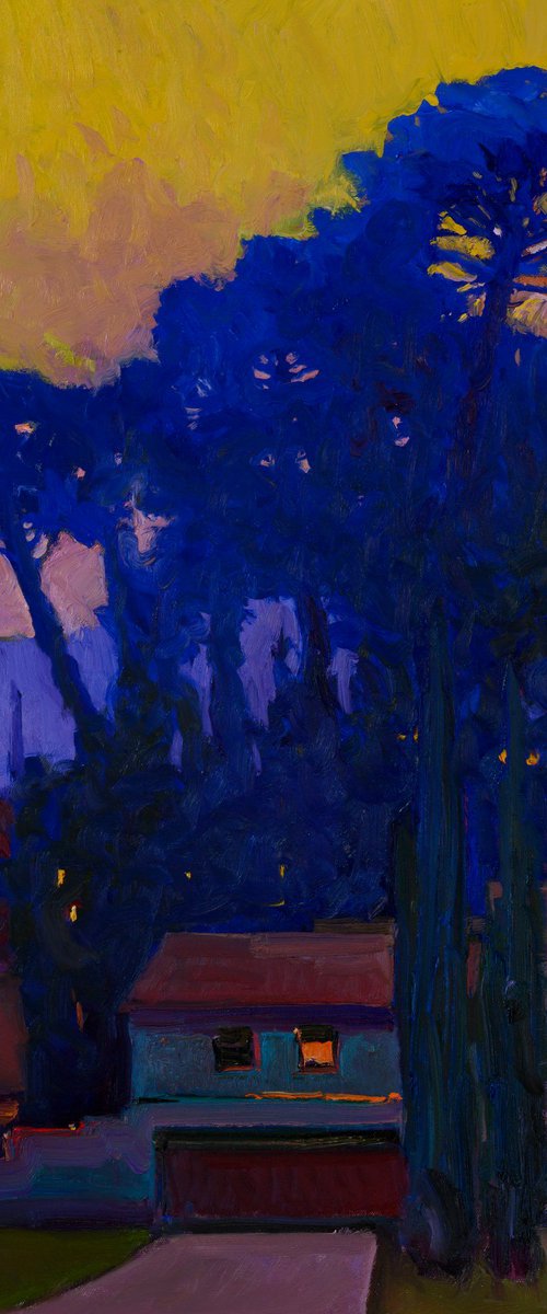 Dusk. Blue Pines by Suren Nersisyan