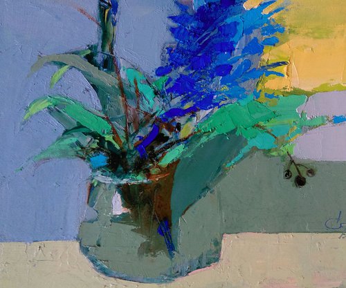 blue flower by Victoria Cozmolici
