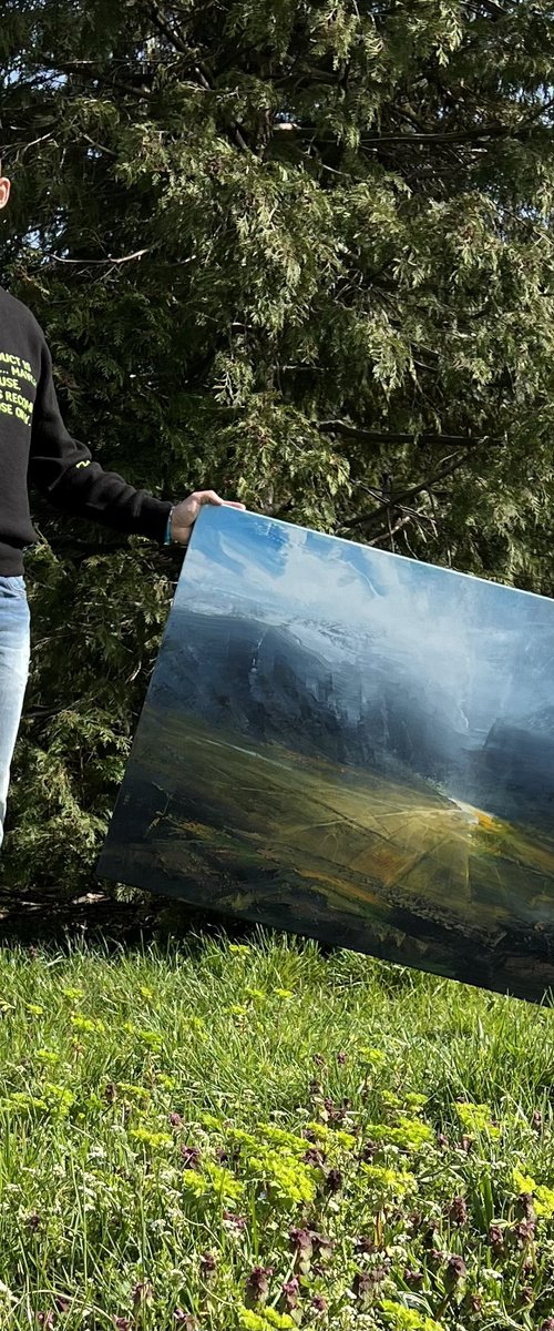 " Agartha - Valley of Hope - 2 " .... W 120 x H 80 cm / SPECIAL PRICE !!! by Ivan  Grozdanovski