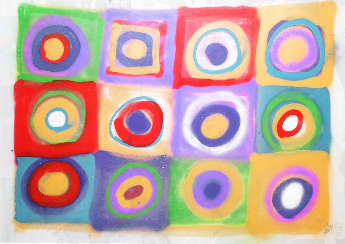 Urban And Pop Abstract Painting By Juan Sly, 30 X 23", Other No. 8 (U)., Original Artwork