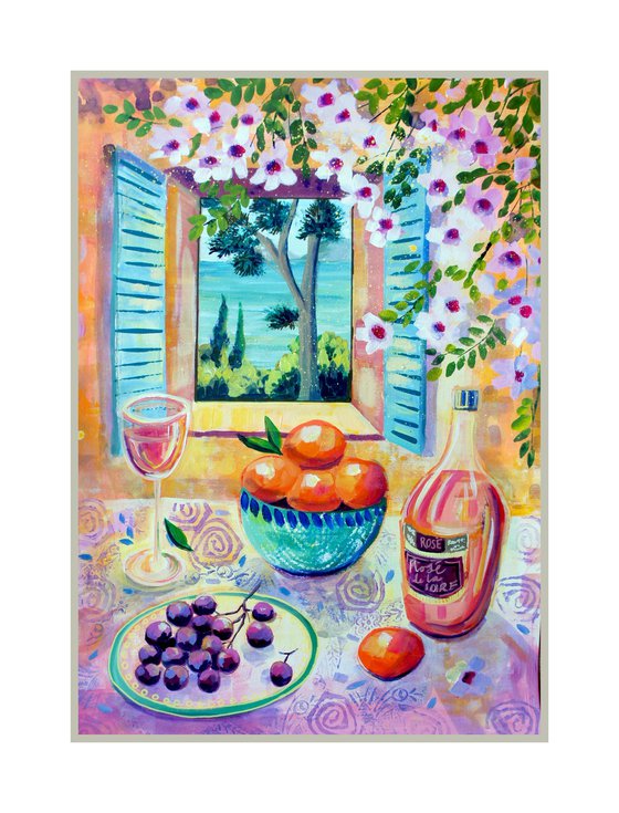 Rosé, Grapes and Clementine