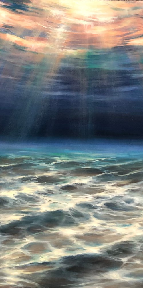 Underwater Lights - seascape by Alesia Yeremeyeva