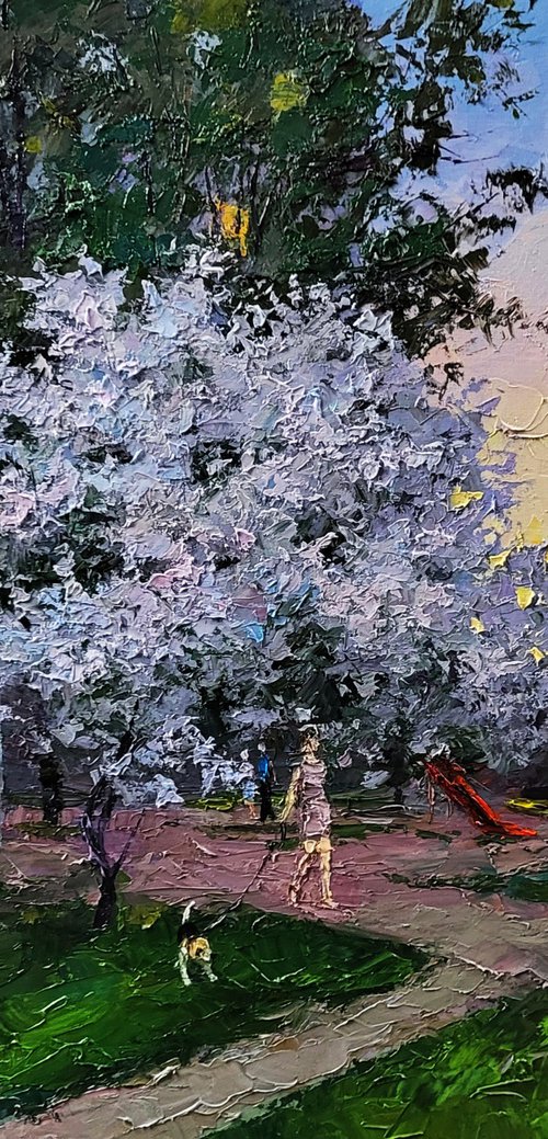 Evening Courtyard in the City by Boris Serdyuk