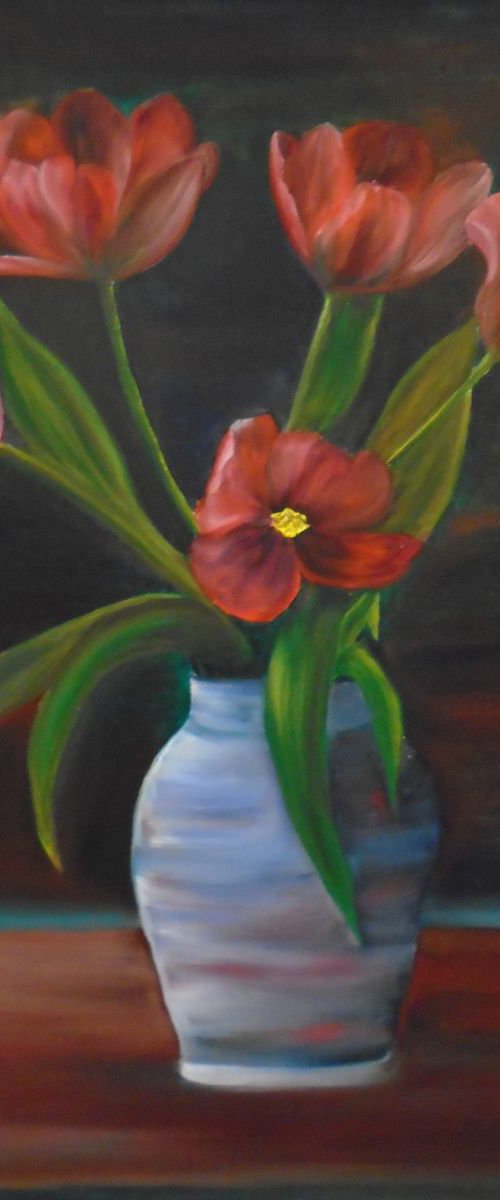 The blossom behind the darkness (hope) by Timea  Valsami