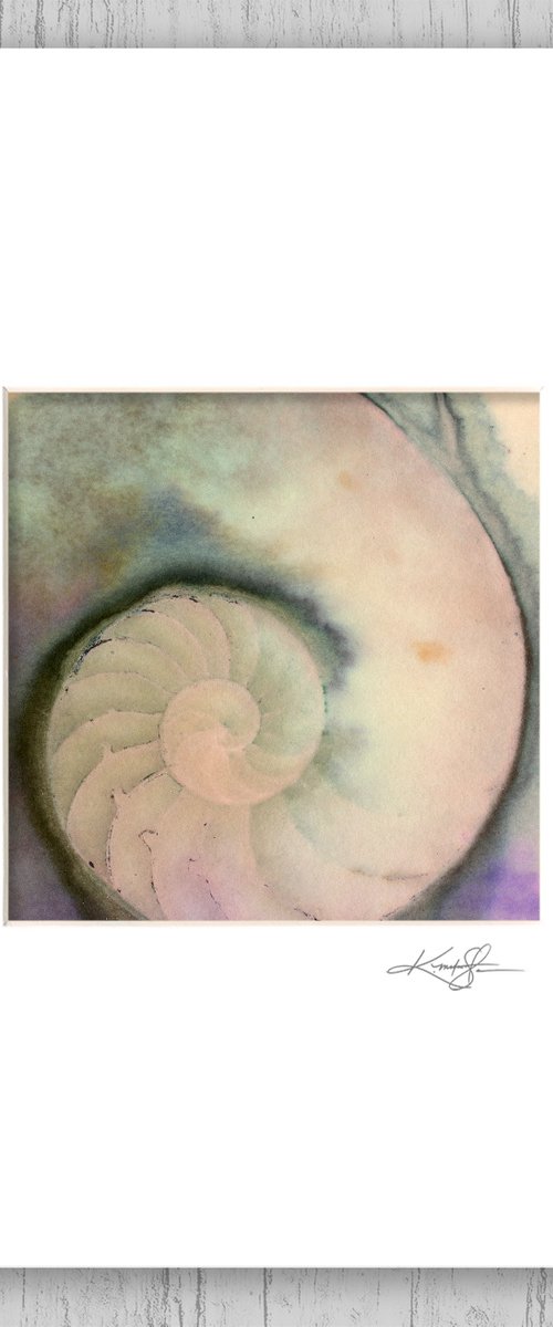 Nautilus Shell 2022-18 - Sea Shell Painting by Kathy Morton Stanion by Kathy Morton Stanion