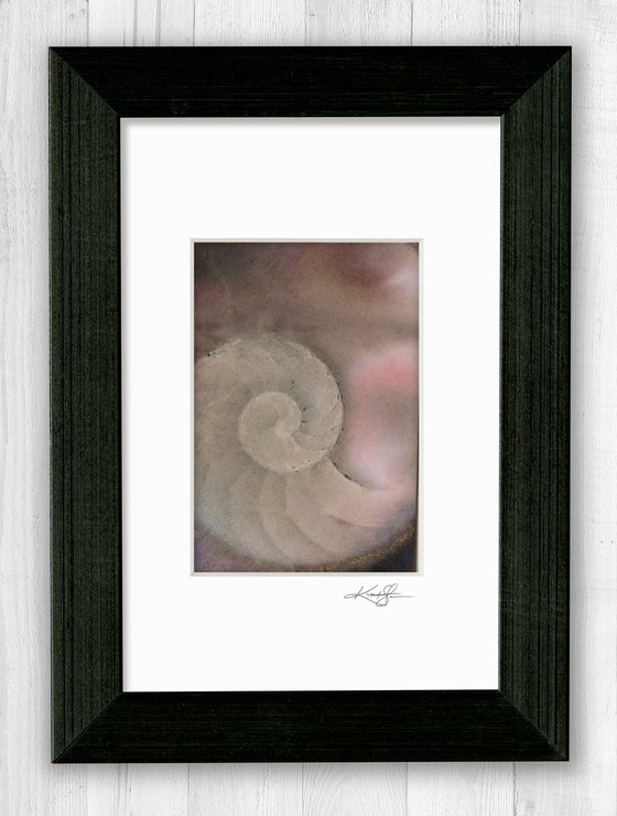 Nautilus Shell 948 -  Mixed Media Sea Shell Painting by Kathy Morton Stanion