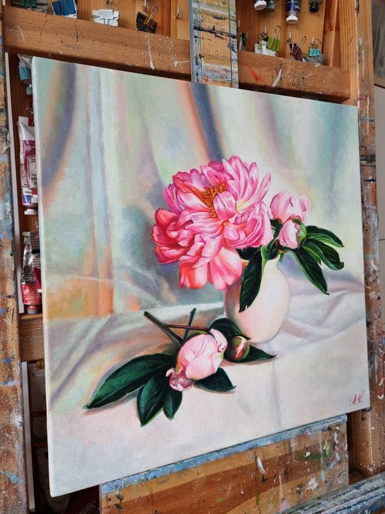 "Pink silk "   peonies flower 2021