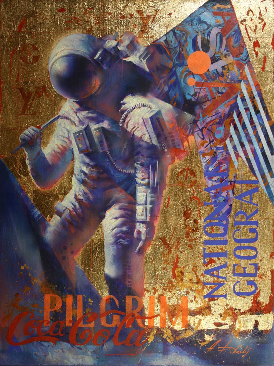 Surrealistic Portrait Oil Painting By Alexandr Dobrodiy, 24 X 31, ???????? ?., Original Artwork