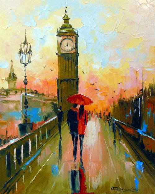 Romance of London in the evening by Olha Darchuk
