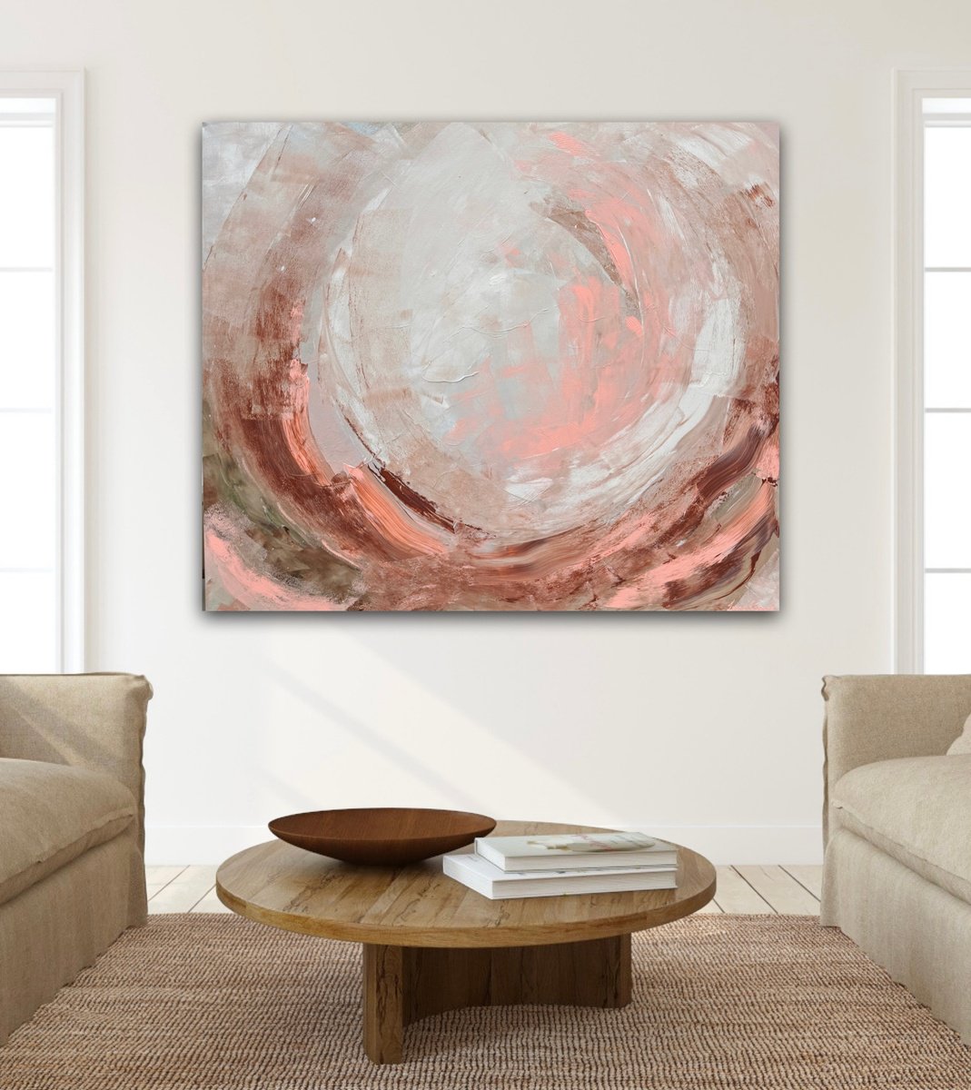 Abstract Landscape Acrylic Painting By Ivana Gigovic, 47 X 39, Inner Glow, Original Artwork